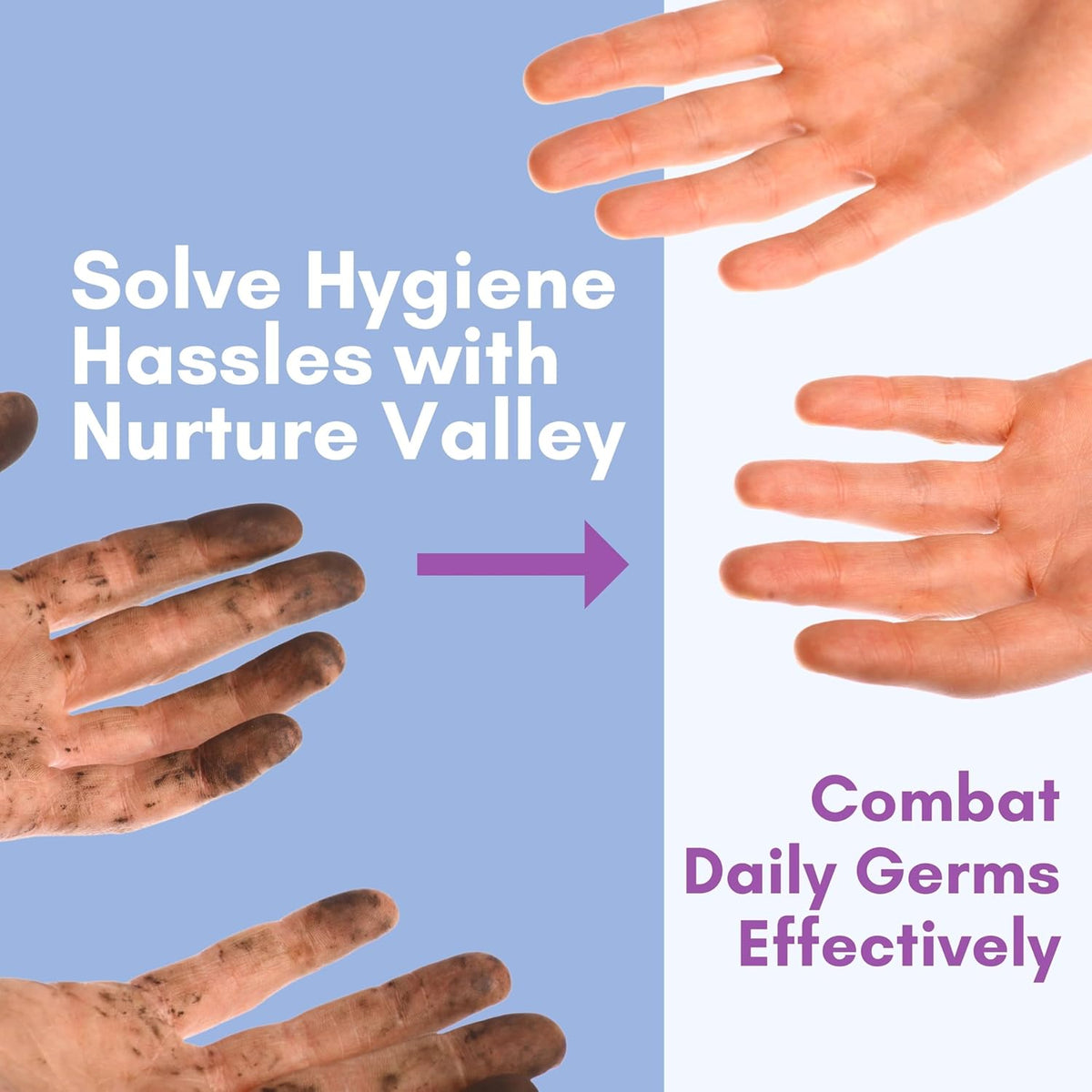 Nurture XL Antibacterial Body & Hand Wipes | Alcohol-Free Antiseptic Wet Sanitizer Towelettes for