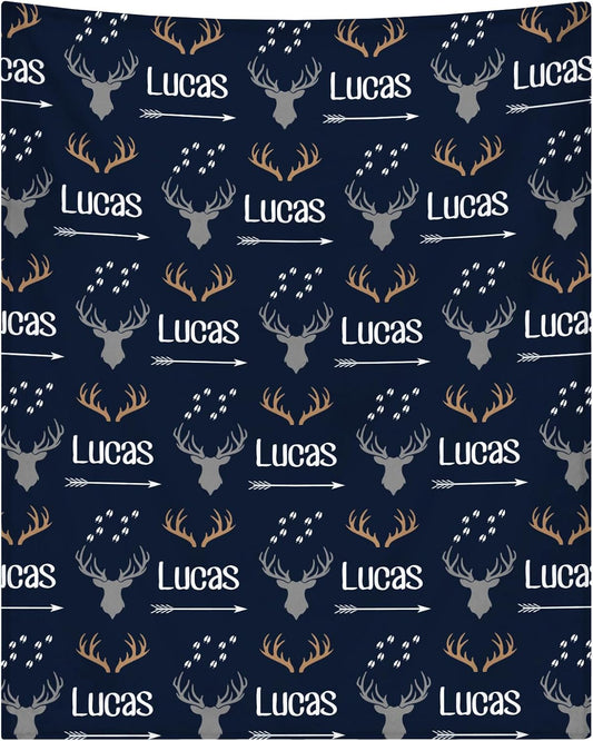 Personalized Baby Blanket with Name, Custom Baby Blanket for Boys or Girls, Soft Flannel Throw for