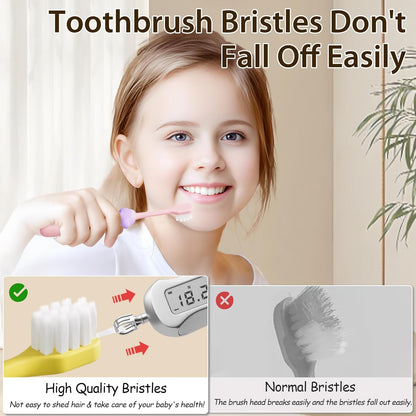 Kids Toothbrushes 8 Pack,Soft Bristle Toothbrush for Toddlers 2-12 Years Old, Cute Multicolor Boys