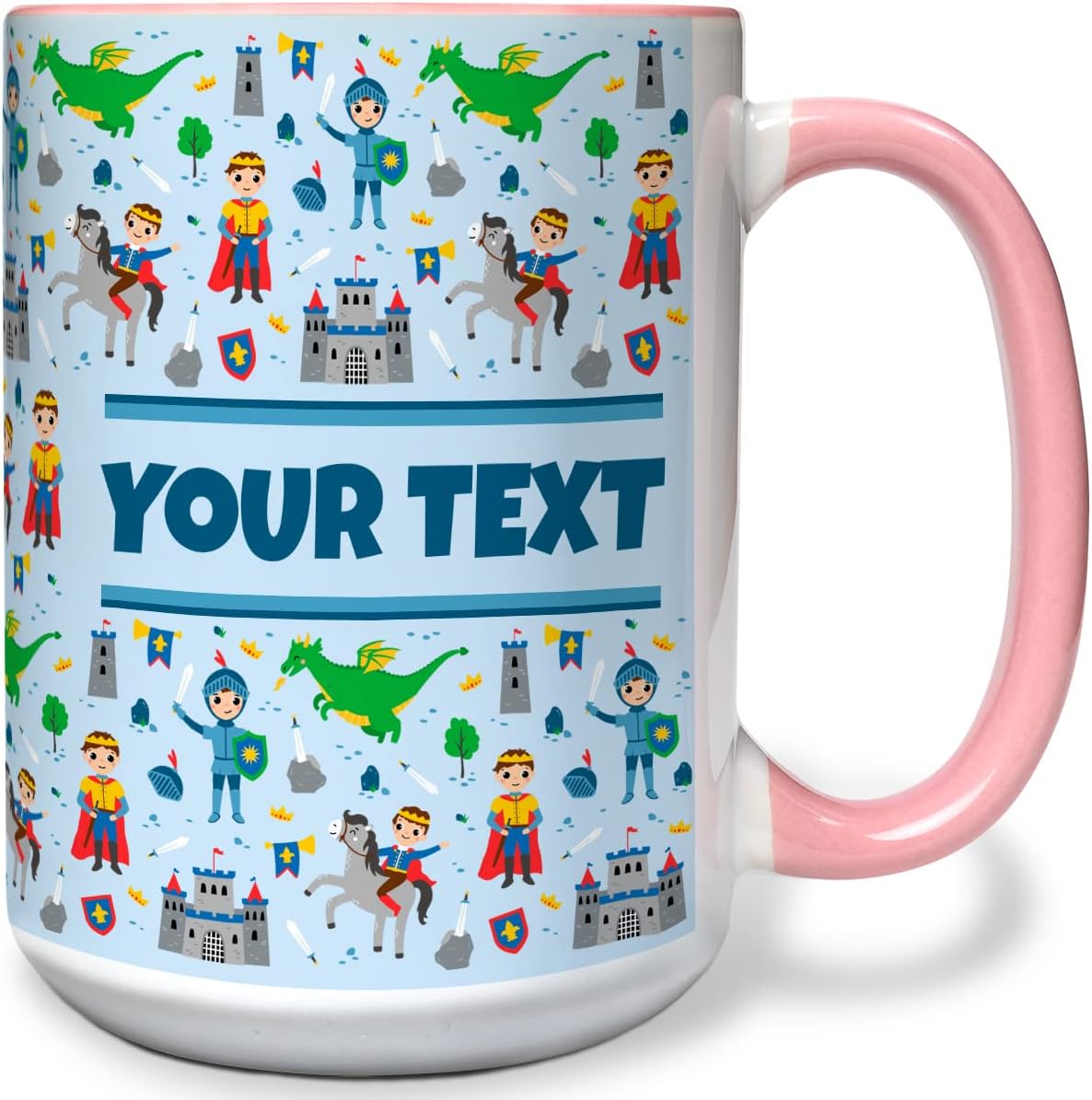 Personalized Mug for Kids - Princes - Custom Name/Text, Ceramic Hot Chocolate/Cocoa/Coffee Cup for