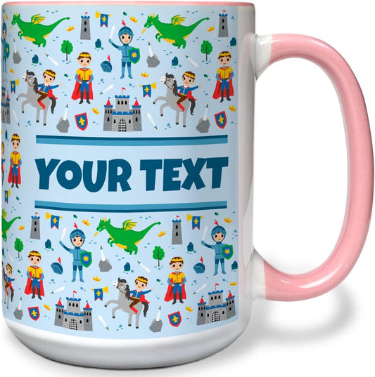 Personalized Mug for Kids - Princes - Custom Name/Text, Ceramic Hot Chocolate/Cocoa/Coffee Cup for