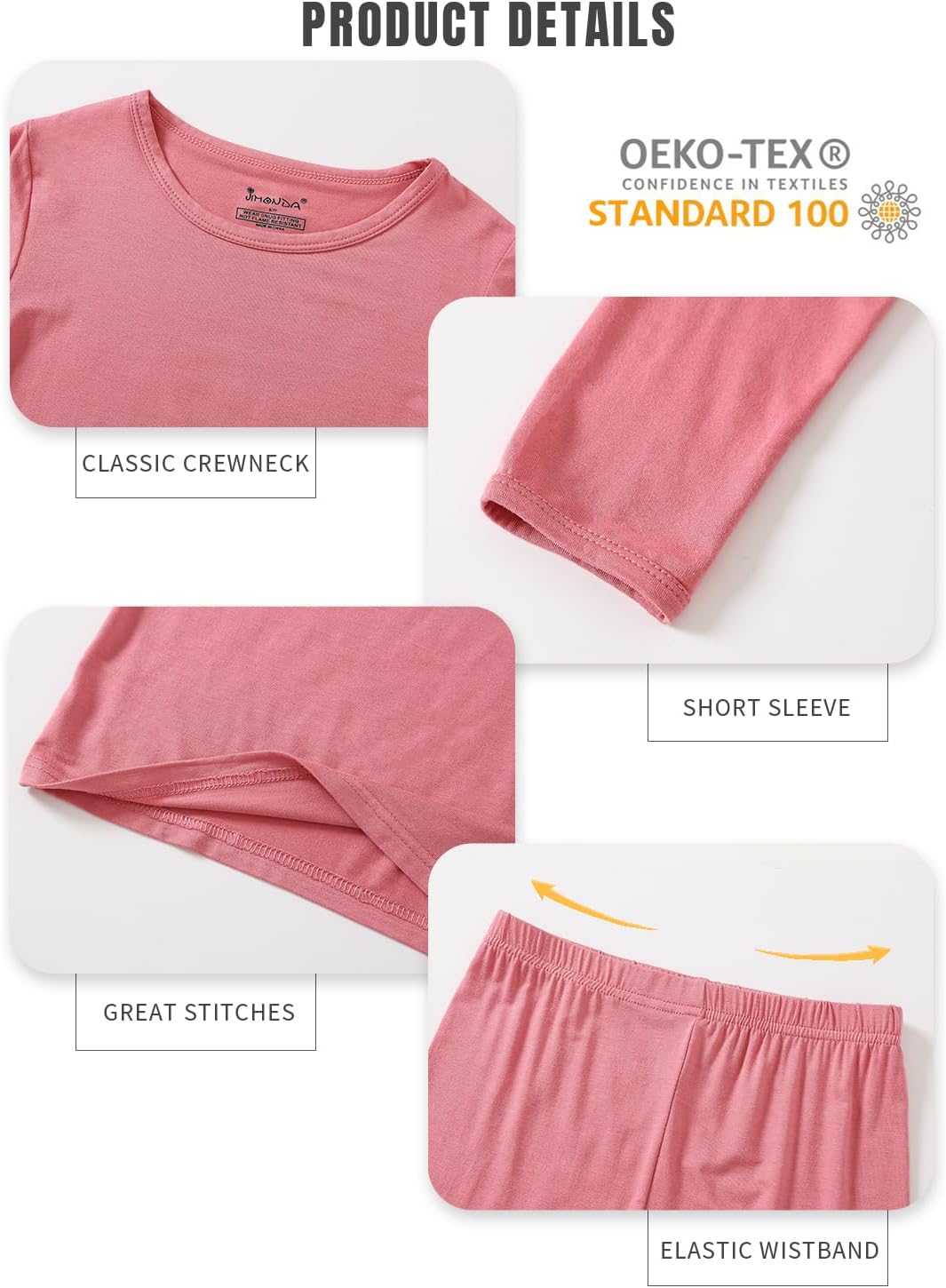 Jimonda Baby Boys Girls Pajama Sets Toddler Sleepwear Cool Jammies 2pcs Viscose from Bamboo PJs