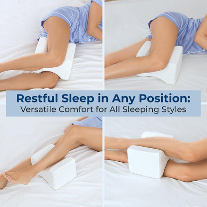 5 STARS UNITED Knee Pillow for Side Sleepers - Hip Pain Relief, Memory Foam Leg Cushion for Side