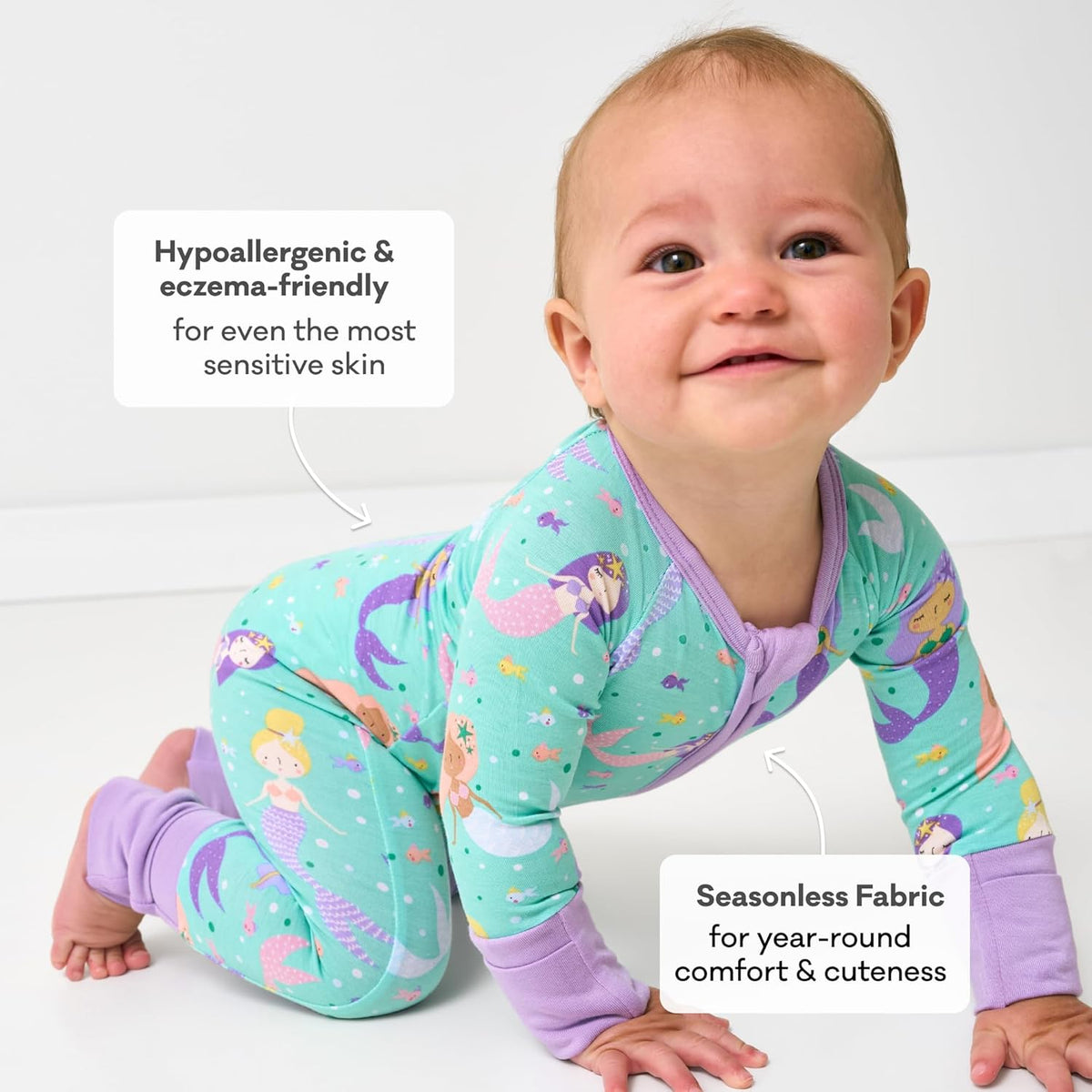 Little Sleepies Pajamas for Baby Boys & Girls, Viscose from Bamboo Baby Pajamas, Preemie & Newborn