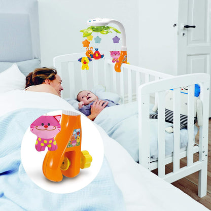 KiddoLab Baby Crib Mobile with Relaxing Music. Includes Ceiling Light Projector with Stars