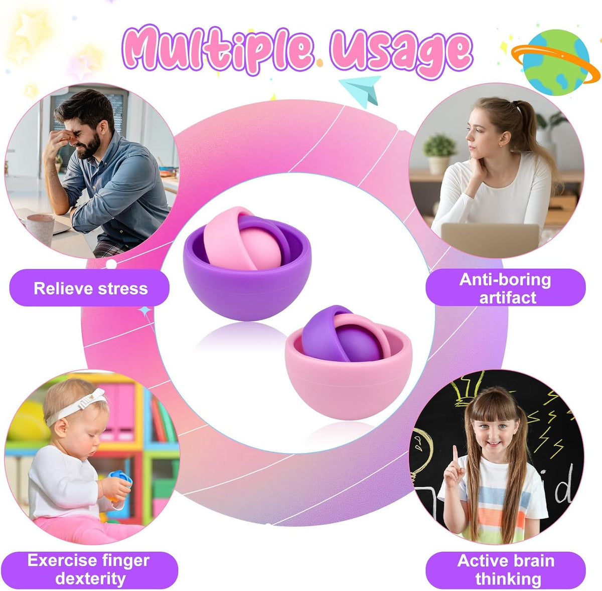 Fidget Toys Adults, Fidget Gyro Toys for Kids 8-12, Gift Ideas Fidgets Gifts for Boys Girls Teens