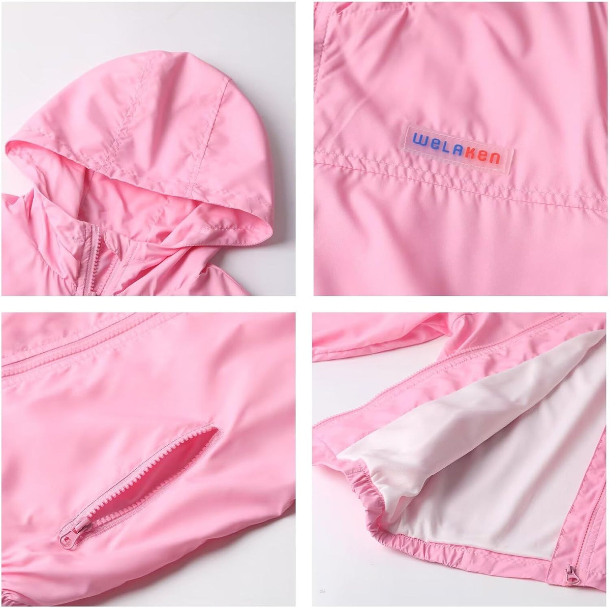 WELAKEN Lightweight Jacket for Girls Kids & Toddler II Girls' Print Water-Resistant Jacket
