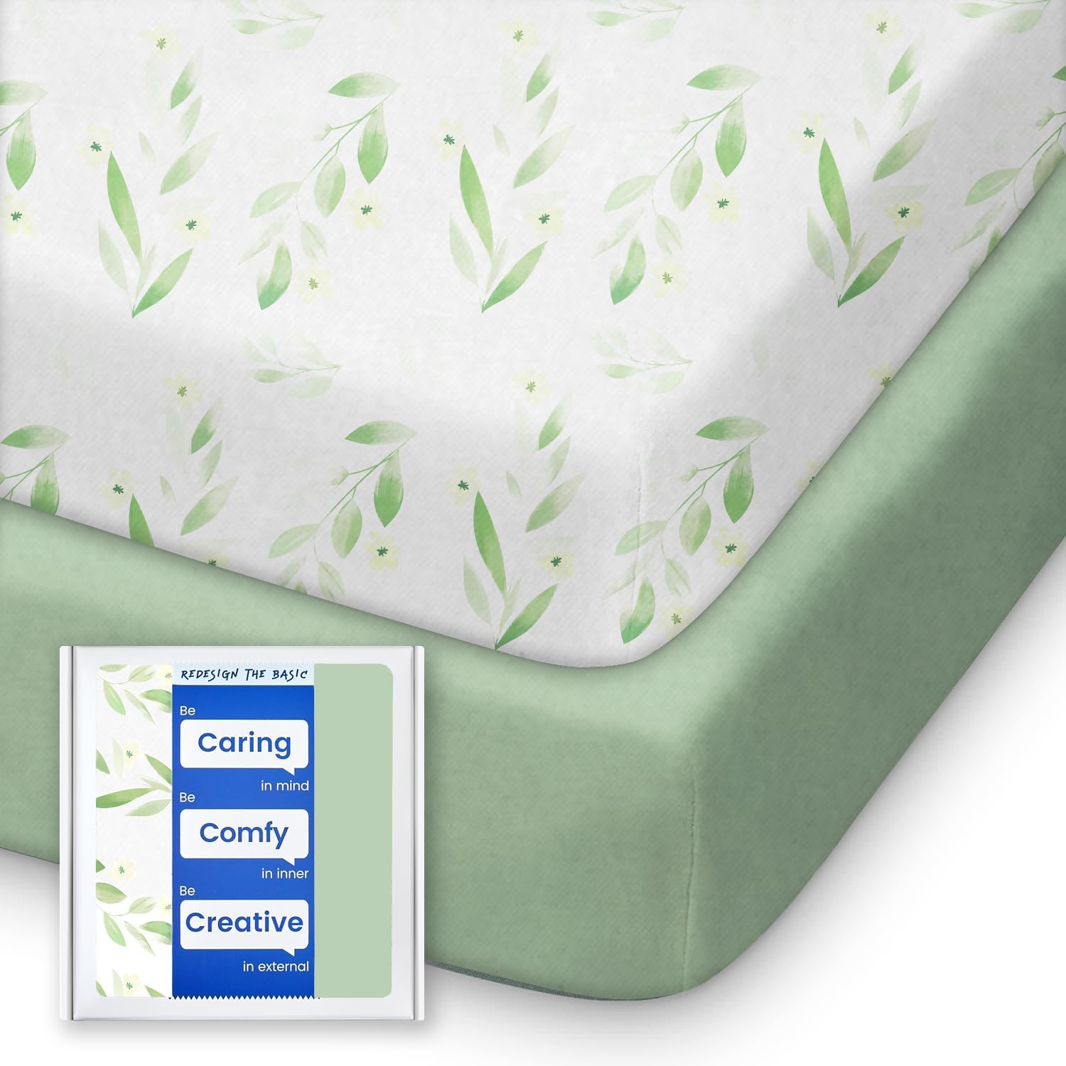 Pack N Play Sheets Fitted for Girls Boys, TotBasic Boho Mini Crib Sheets for Pack and Play/Mini