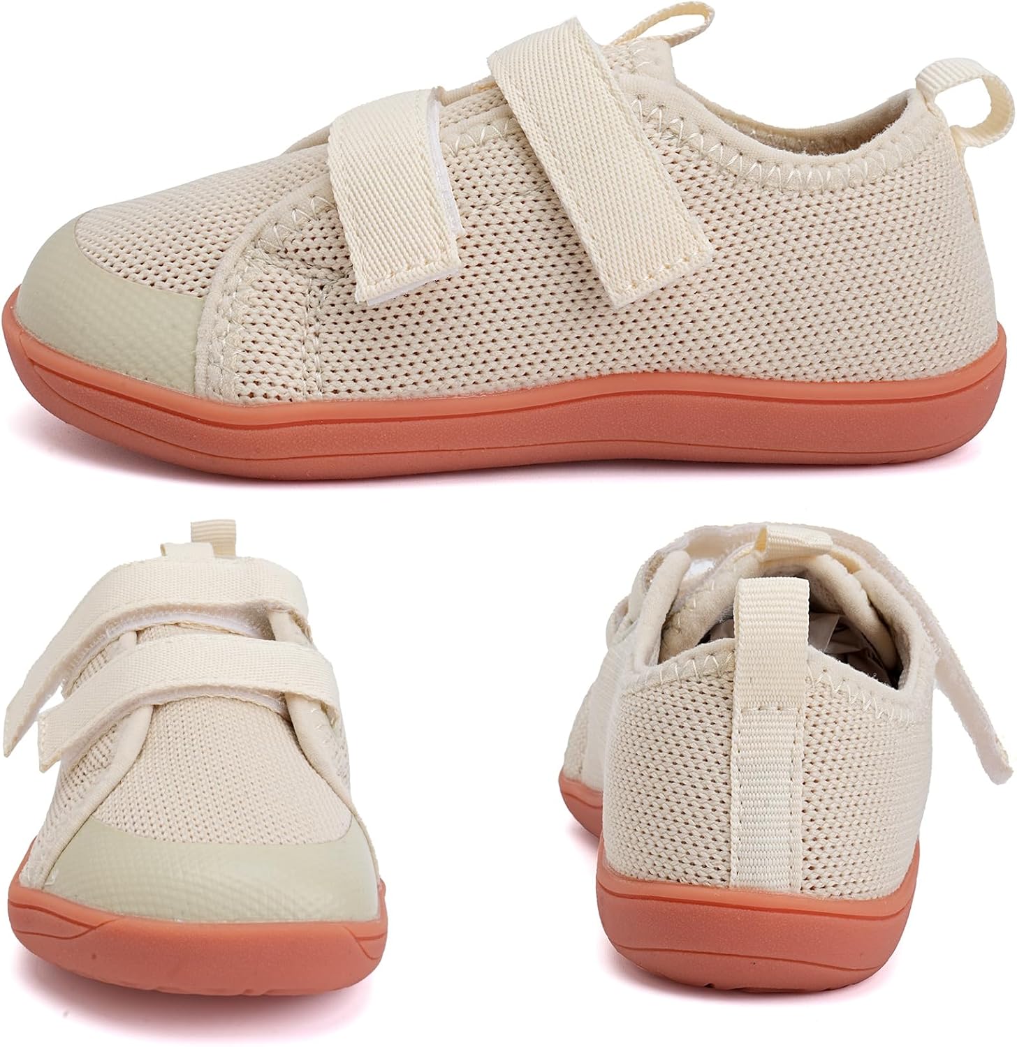 WateLves Toddler Little Kids Wide Barefoot Shoes The First Walking Shoes Girls Boys Breathable Zero