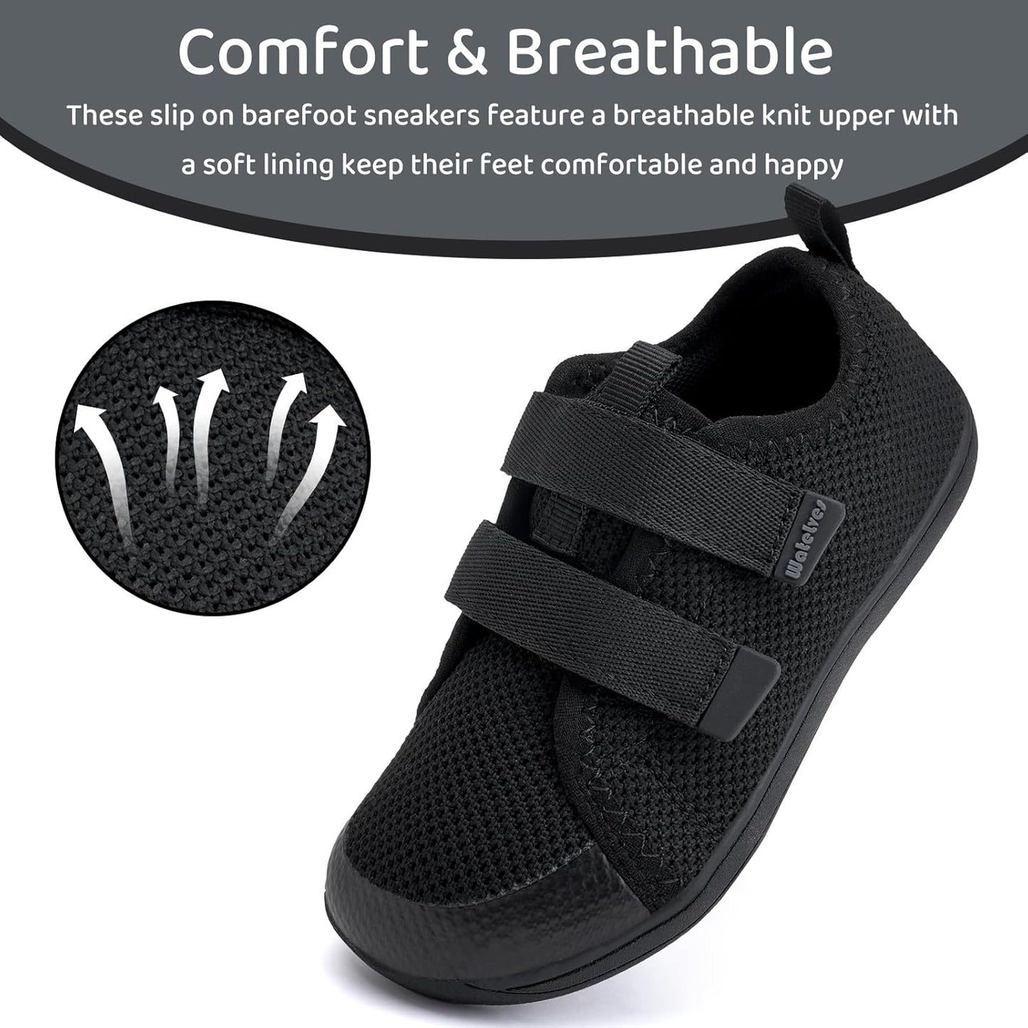 WateLves Toddler Little Kids Wide Barefoot Shoes The First Walking Shoes Girls Boys Breathable Zero