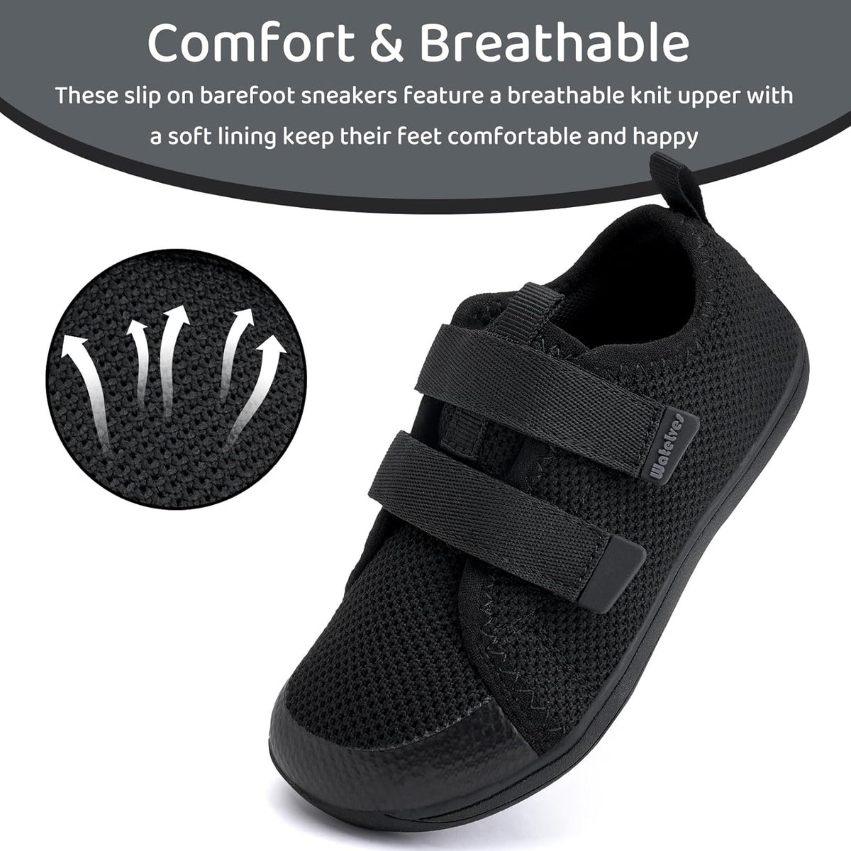 WateLves Toddler Little Kids Wide Barefoot Shoes The First Walking Shoes Girls Boys Breathable Zero