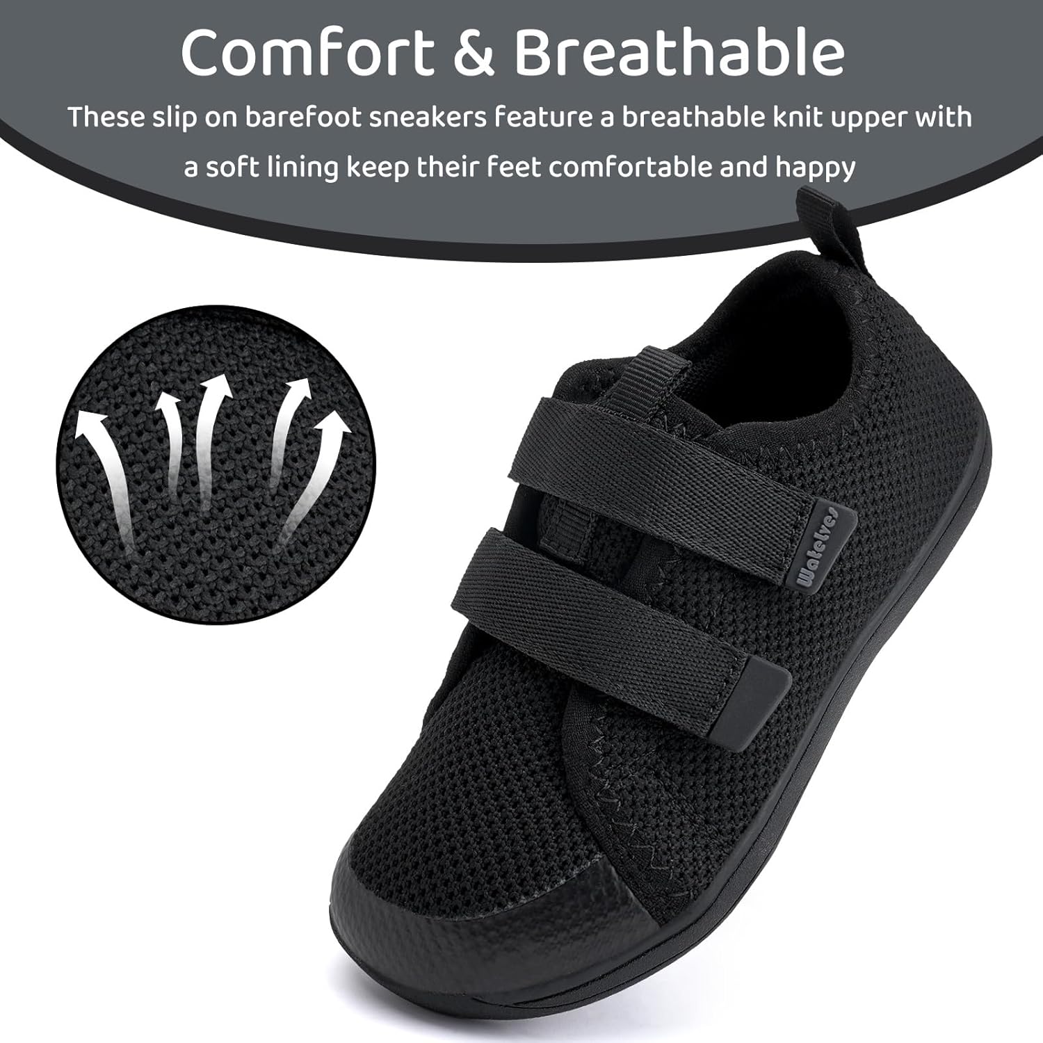 WateLves Toddler Little Kids Wide Barefoot Shoes The First Walking Shoes Girls Boys Breathable Zero