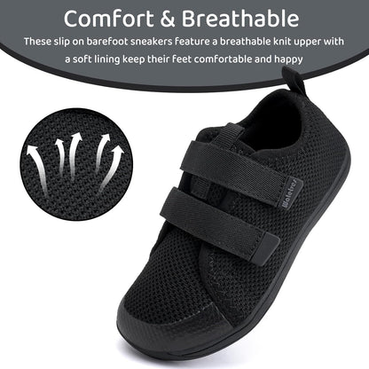 WateLves Toddler Little Kids Wide Barefoot Shoes The First Walking Shoes Girls Boys Breathable Zero