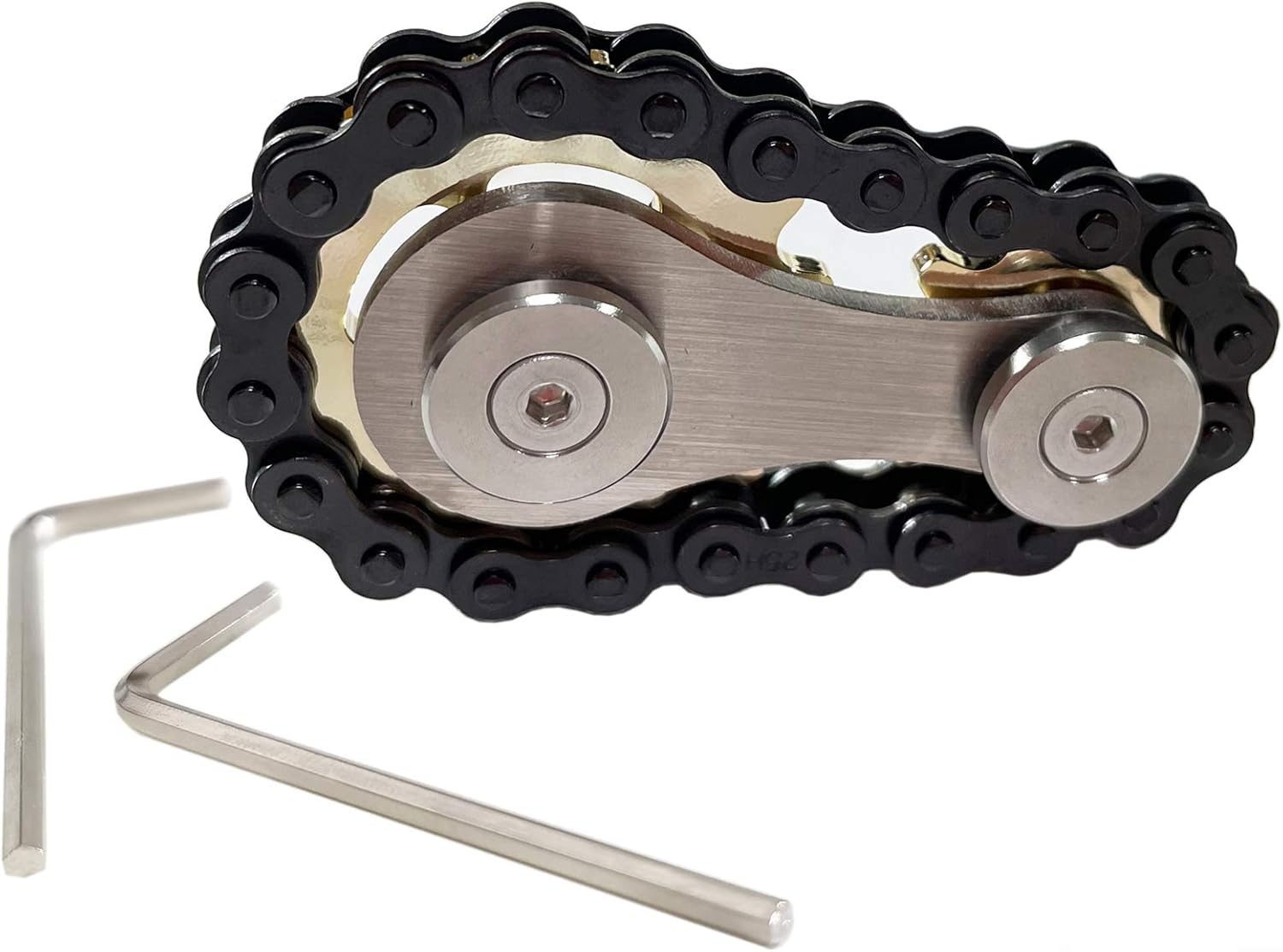 Stainless Steel Sprocket Fidgets Chain Fidget Cube Gears Linkage Bike Chain Novelty Fidget Block