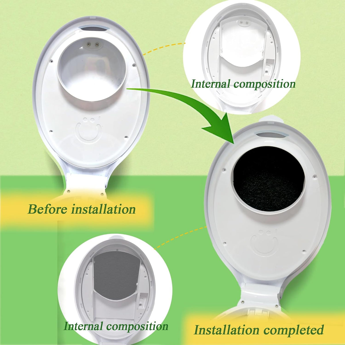 Diaper Pail Deodorizers Odor Eliminator Activated Charcoal Filter Refills Compatible with Ubbi