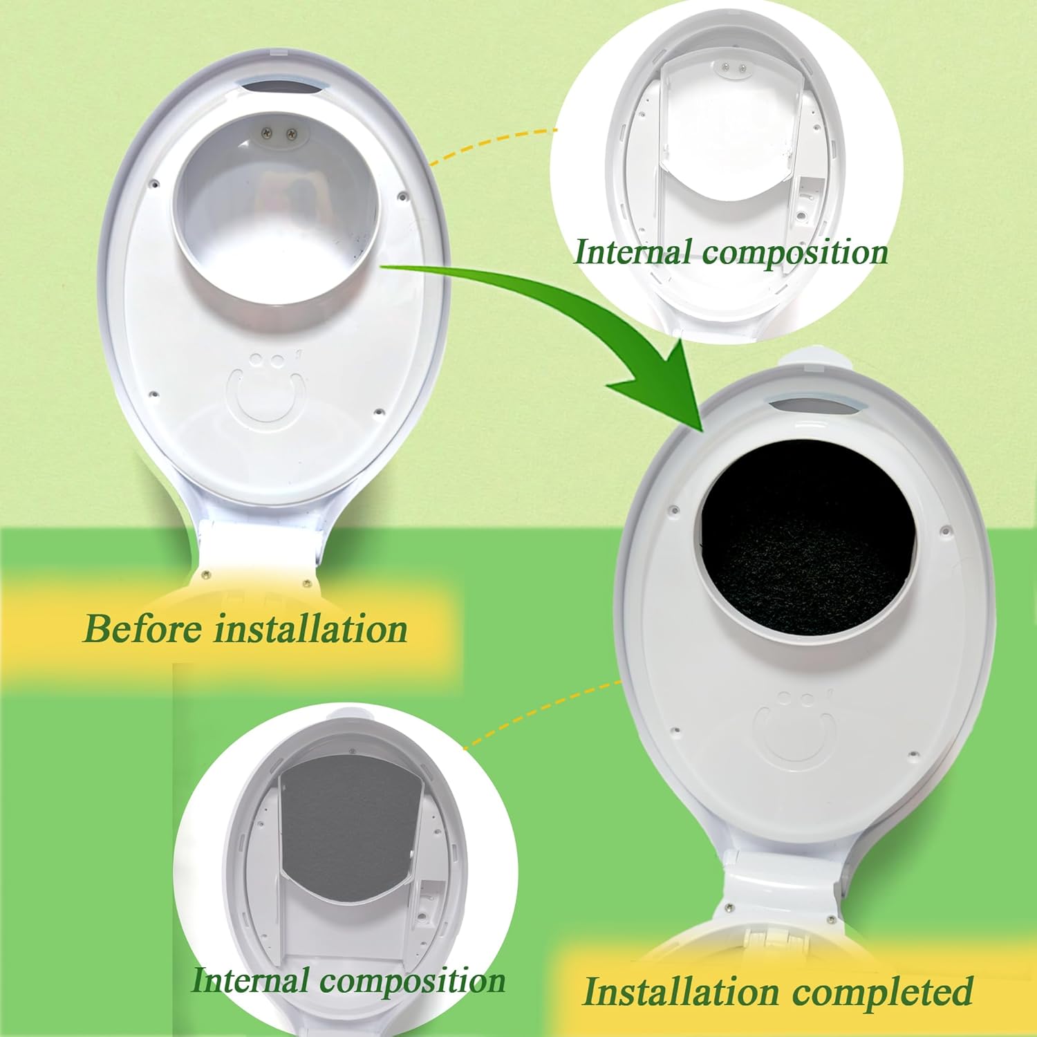Diaper Pail Deodorizers Odor Eliminator Activated Charcoal Filter Refills Compatible with Ubbi