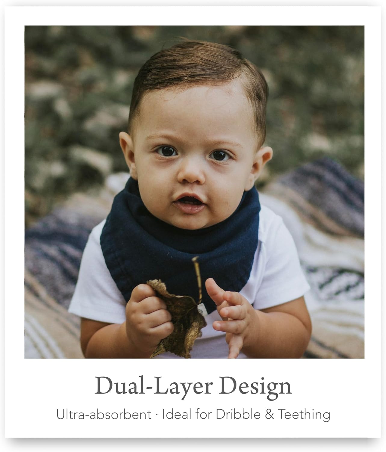 Kishu Baby Indi Organic Baby Bandana Bibs – Fairtrade 4-Way Reversible Drool Bibs for Boys & Girls