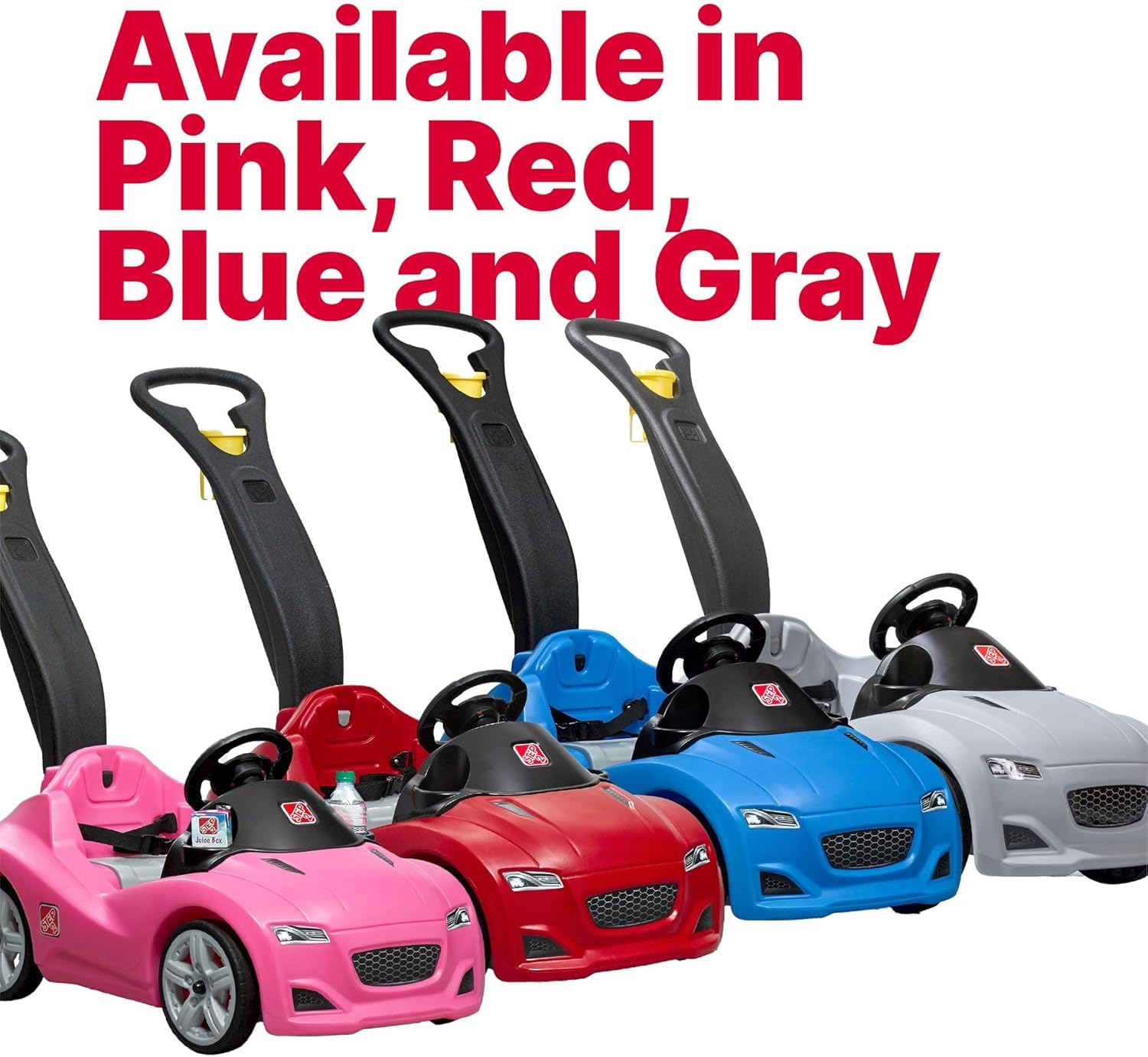 Step2 Whisper Ride Cruiser Kids Push Car, Ride On Toy, Stroller Substitute, Includes Seat Belt &
