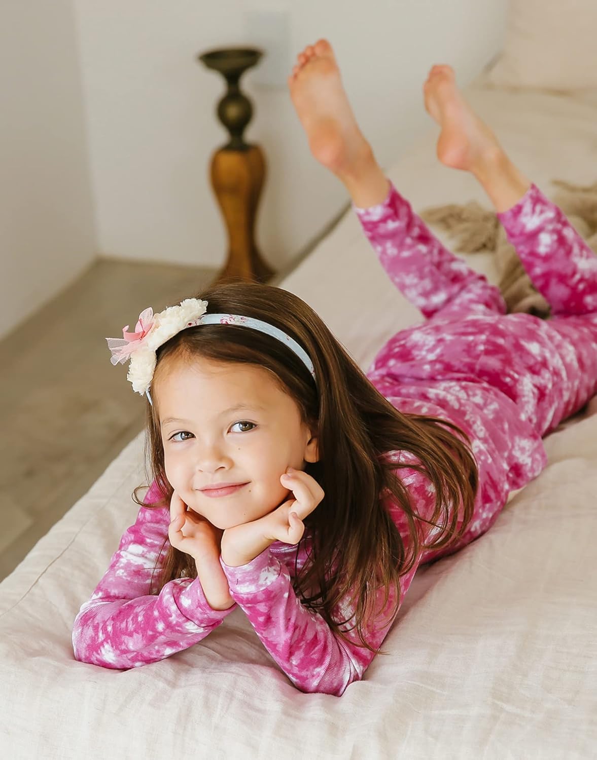 VAENAIT BABY 12M-12Y Toddler Kids Boys Girls 100% Cotton Marbling Tiedye Sung Fit Sleepwear Pajamas