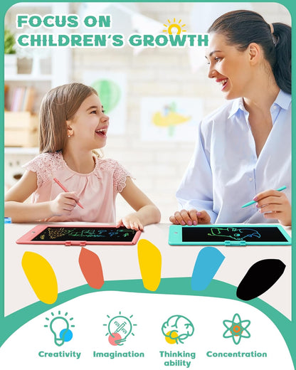 Bravokids 10 Inch LCD Writing Tablet for 3 Year Olds - Electronic Drawing Pad and Doodle Board as