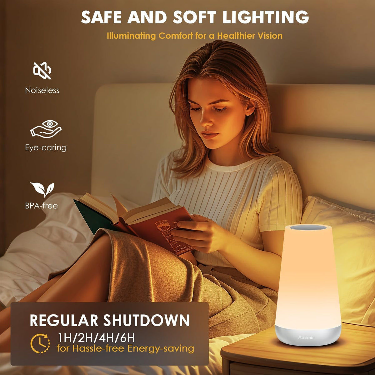 Night Light for Kids Baby, 2500mAh13 RGB Colors & 5 Brightness, Portable Rechargeable LED Bedside