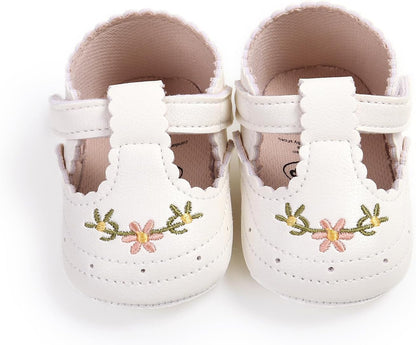 Baby Shoes Mary Jane Flats Non Slip Soft Sole Infant Toddler Sneakers First Walkers Party Christmas