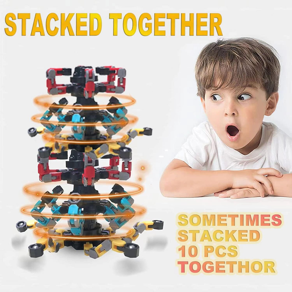 36Pack Fingertip Gyro Toy Fingertip Mechanical Top DIY Deformation Robot Metal Transformabl Gyro