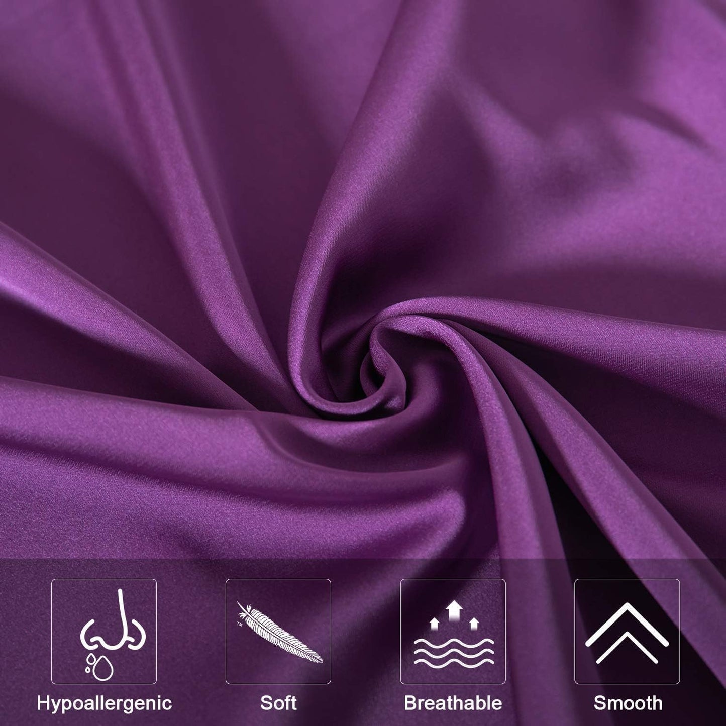Mulberry Silk Pillowcase for Hair and Skin,Queen Size Cooling Silk Pillow Case with Hidden