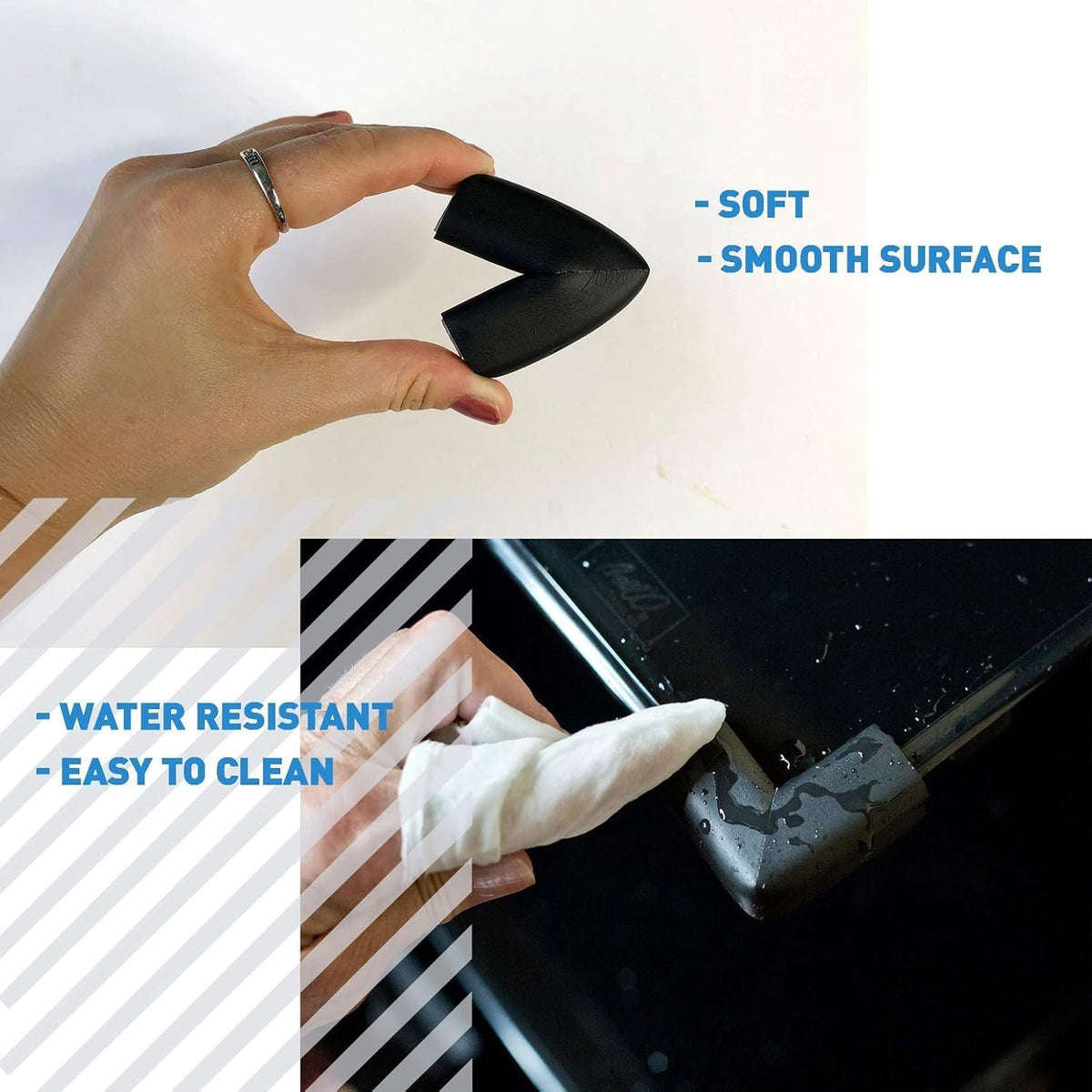 Baby Proof Corners & 15ft Edges with Furniture Corner & Edge Safety Bumpers, Impact-Absorbent
