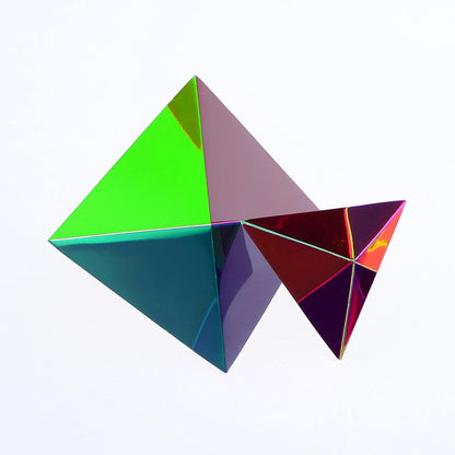 CMY Cubes The Ignis (50mm) - Cyan, Magenta & Yellow Polyhedron - Subtractive Color Mixing Optical