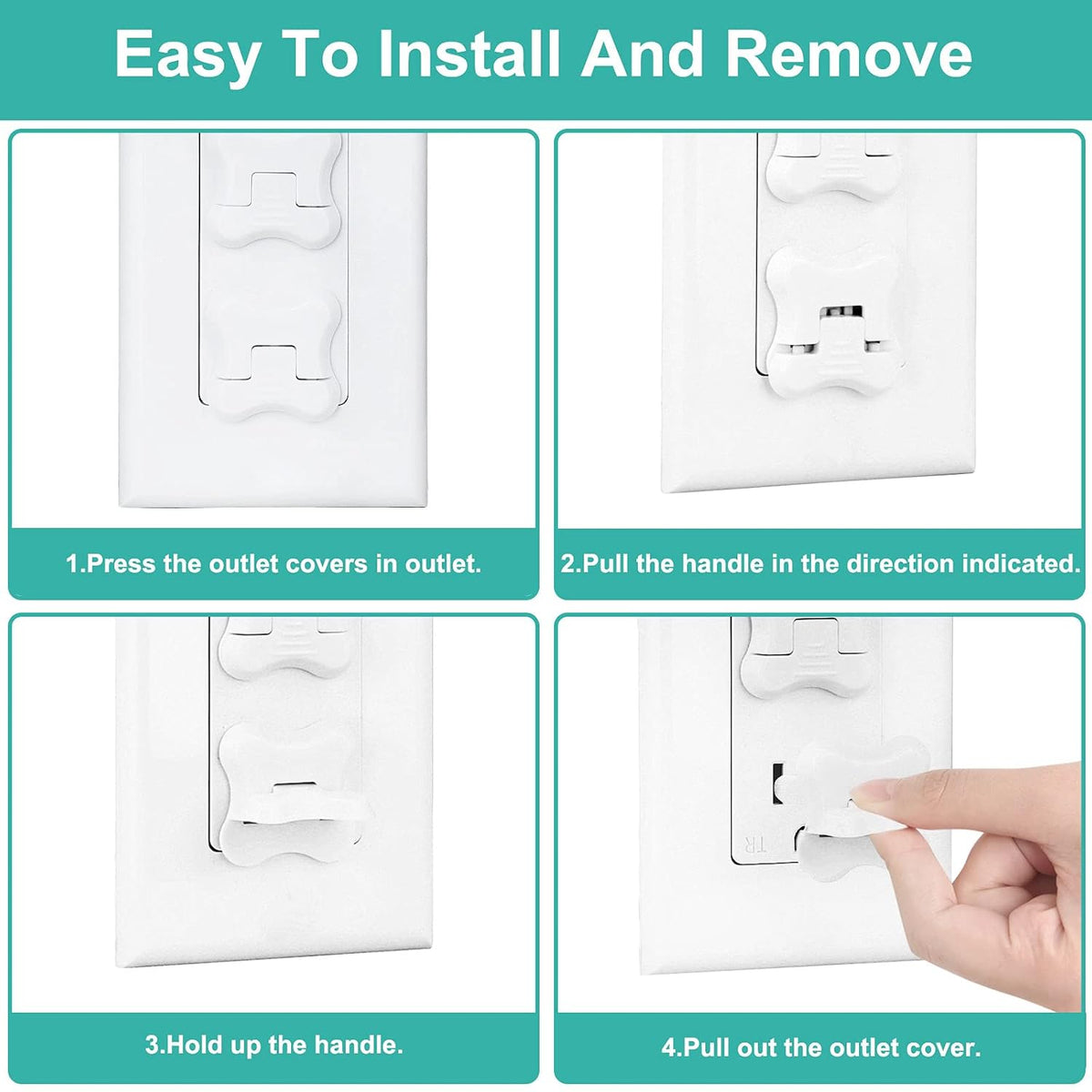 Outlet Covers Babepai 38-Pack White Baby Proof Electrical Protector Safety Improved Baby Safety