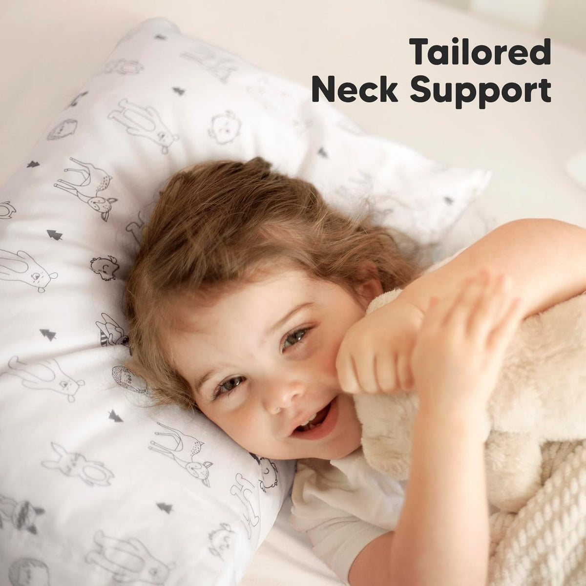 KeaBabies Toddler Pillow with Pillowcase, Jumbo 14X20 - Soft Organic Cotton Toddler Pillows for