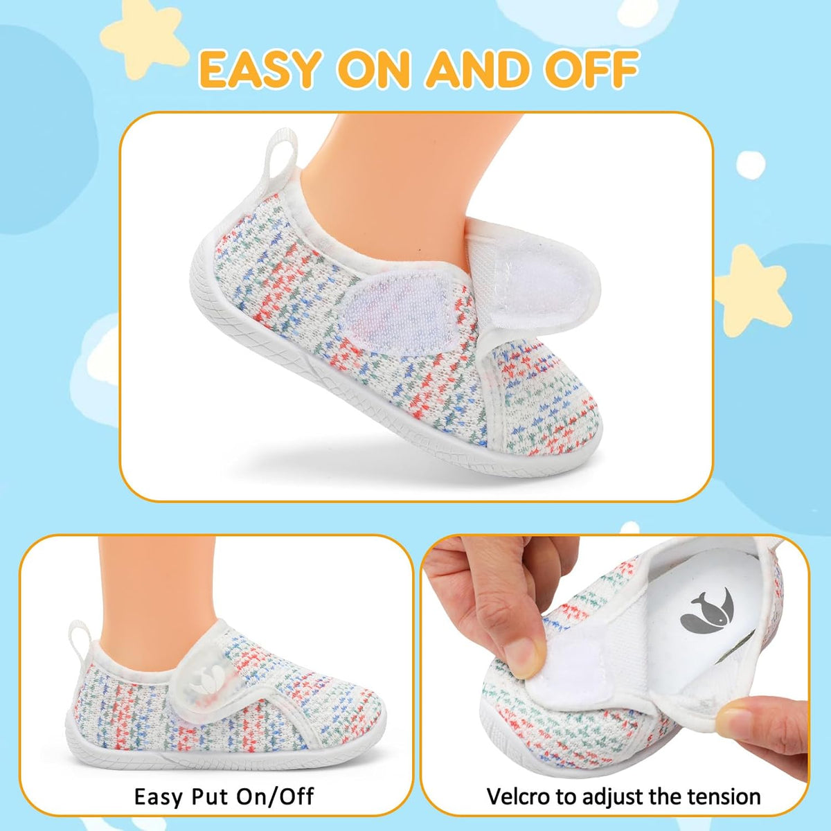 FEETCITY Toddler Walking Shoes Slip On Toddler Shoes Boys Girls Kids Sports Sneakers Casual School