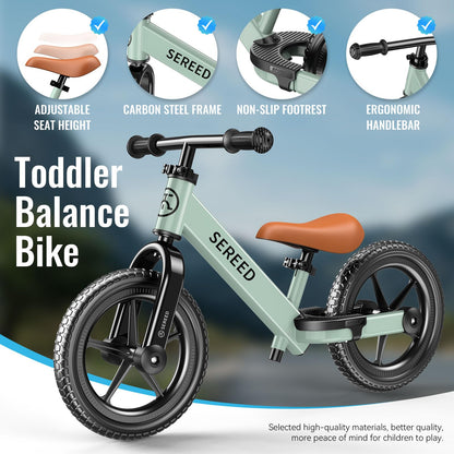 SEREED Toddler Balance Bike 2 Year Old Adjustable Bike Toy for 2-5 Boy Girl
