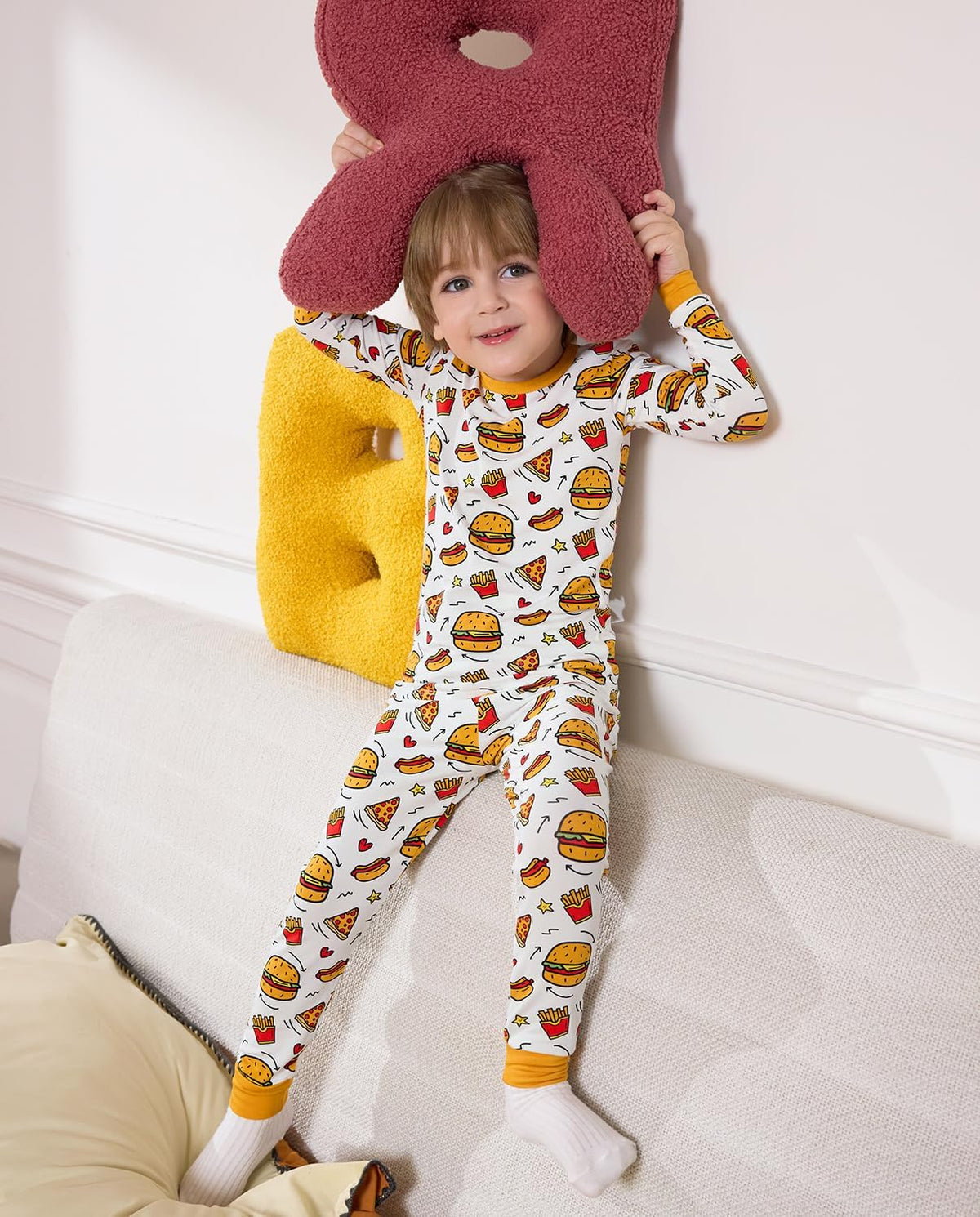 Bamboo Viscose Toddler Pajamas Boys Girls Baby 12M-8Y Pjs Sets Kids 2pcs Snug fit Long-Sleeve