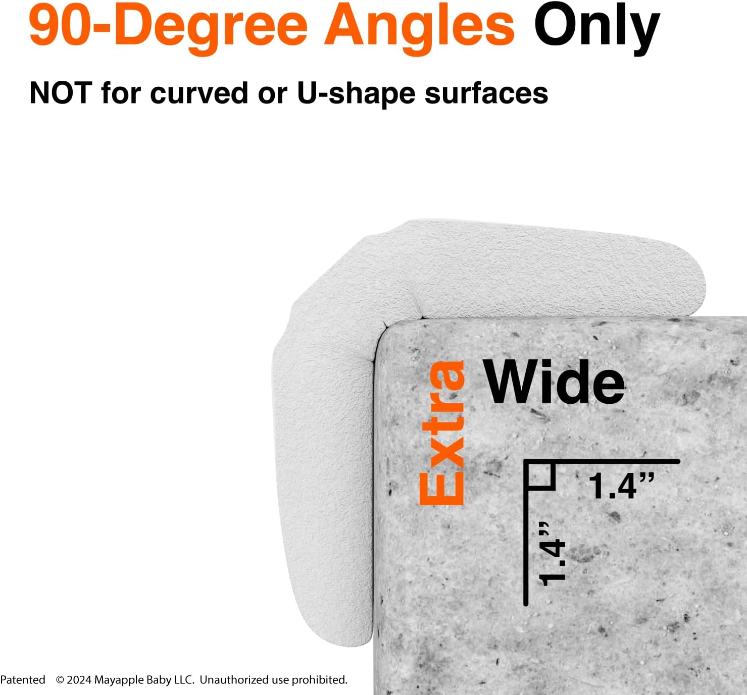 Roving Cove PreFit (Broad) Fireplace Edge Corner Protector (Extra Wide 9ft Edge 2 Corners), Baby