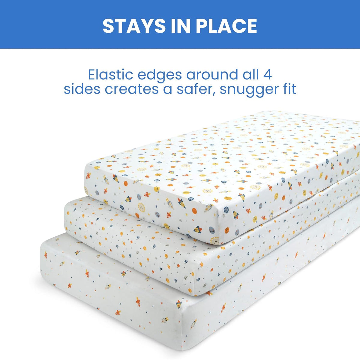 Delta Children Fitted Crib Sheets for Girls and Boys - Crib Sheet for Standard Crib and Toddler