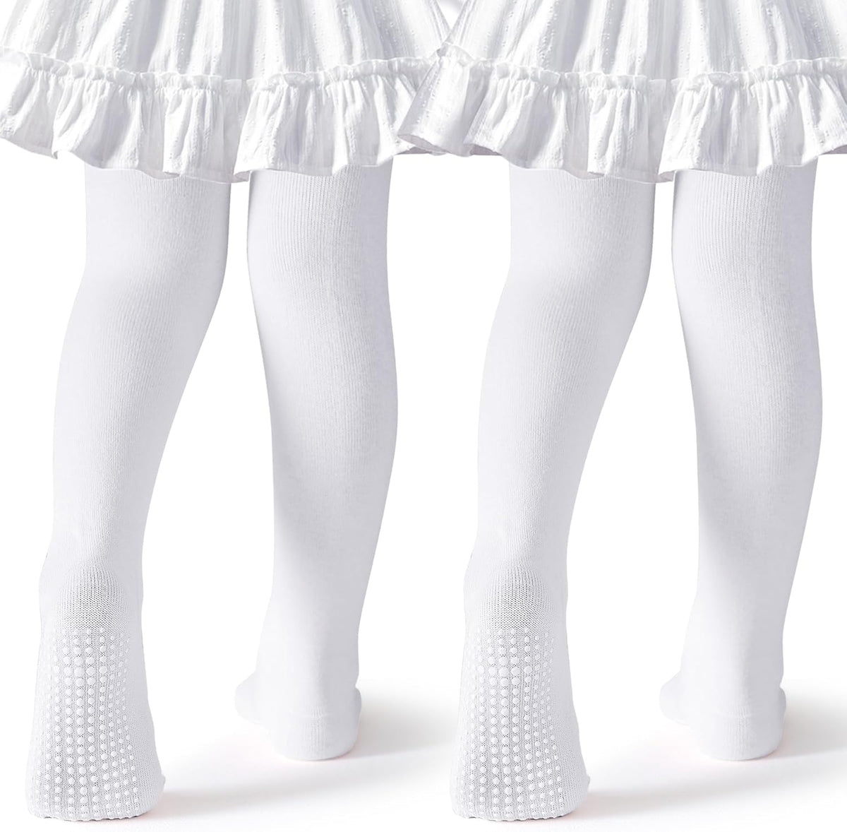 Baby Tights Non Slip Toddler Stockings Tights with Grippers Seamless Soft Cotton Knit Leggings