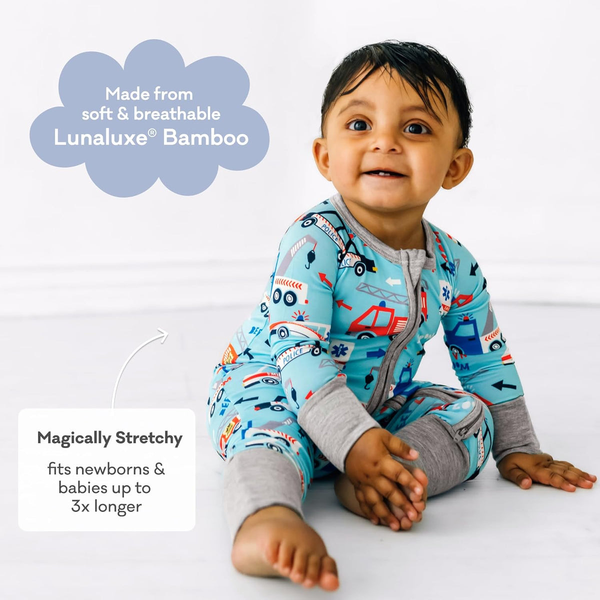 Little Sleepies Pajamas for Baby Boys & Girls, Viscose from Bamboo Baby Pajamas, Preemie & Newborn
