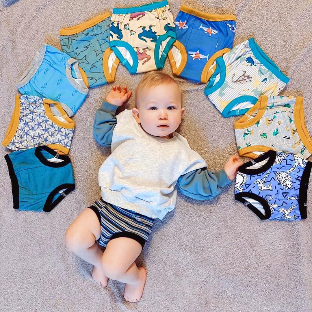 BIG ELEPHANT Potty Training Underwear - 10 Pack, 100% Cotton Absorbent Unisex Toddler Pee Pants for