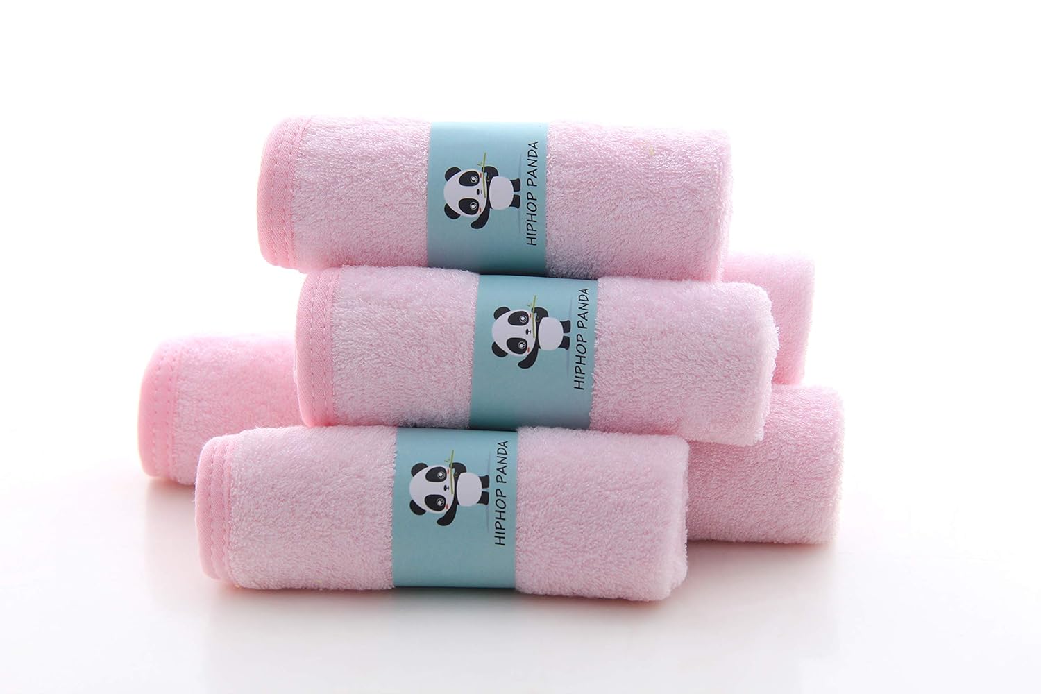 HIPHOP PANDA Baby Washcloths, Rayon Made from Bamboo - 2 Layer Ultra Soft Absorbent Newborn Bath