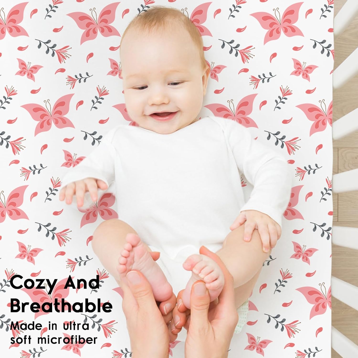 Yoofoss Pack and Play Sheets Fitted, Mini Crib Sheets 2-Pack for Pack N Play Mattress, Stretchy