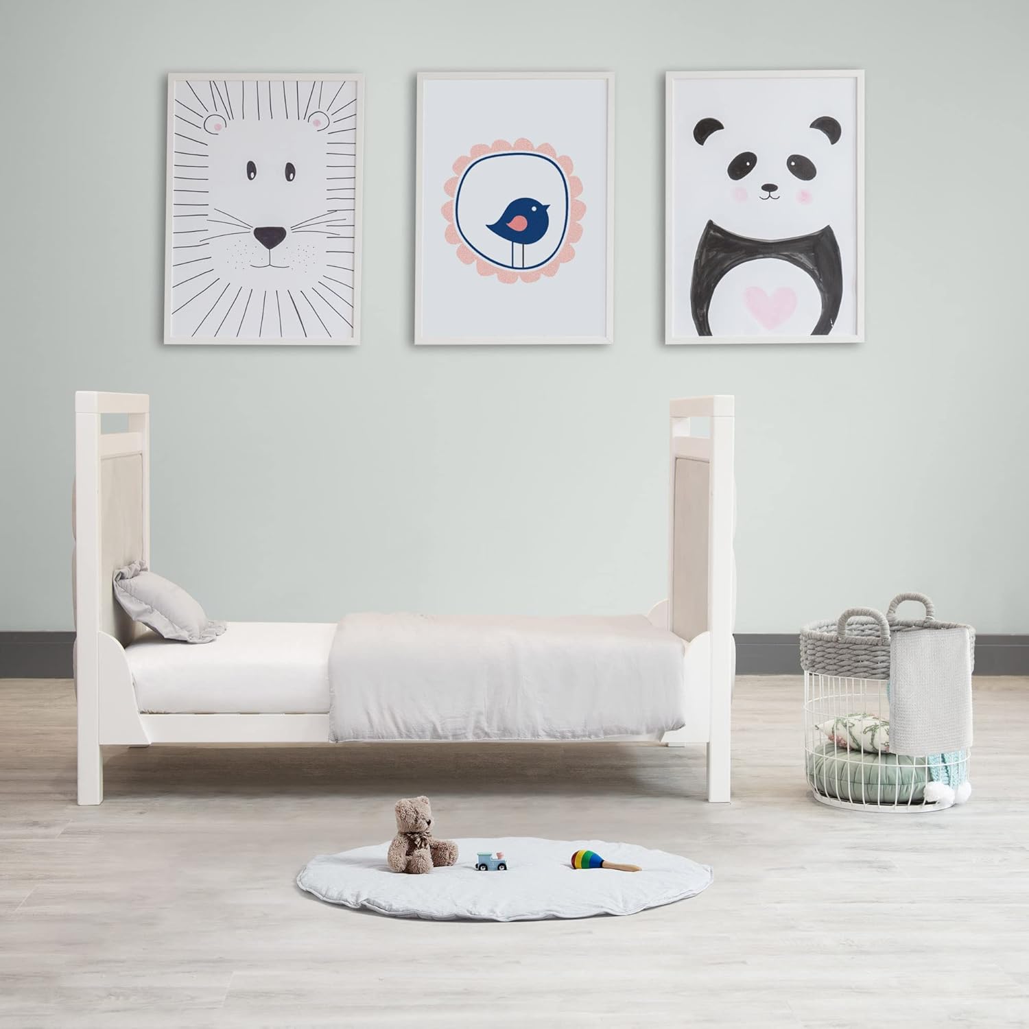Byrd & Blume Round Baby Play Mat, Organic Cotton Soft Padded Nursery Floor Mat, Safe Hypoallergenic