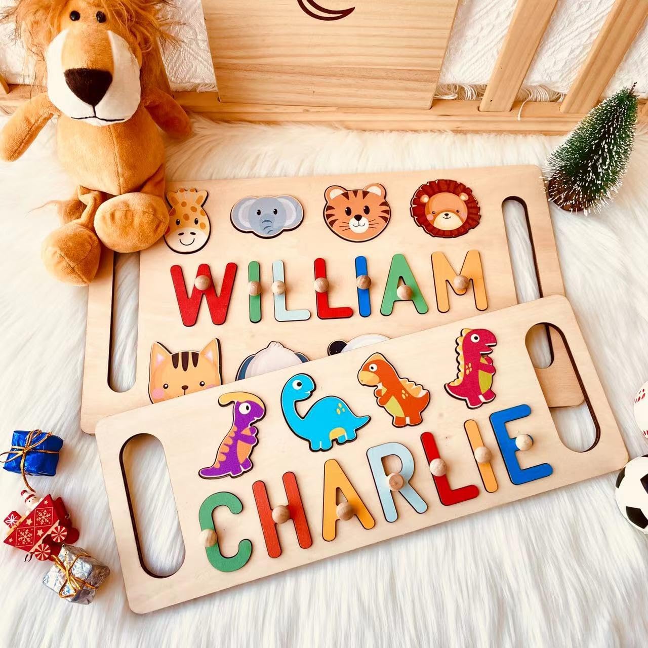 Newly Upgraded Personalized Name Puzzle for Kids, Custom Name Puzzle Personalized Baby Gifts 1st