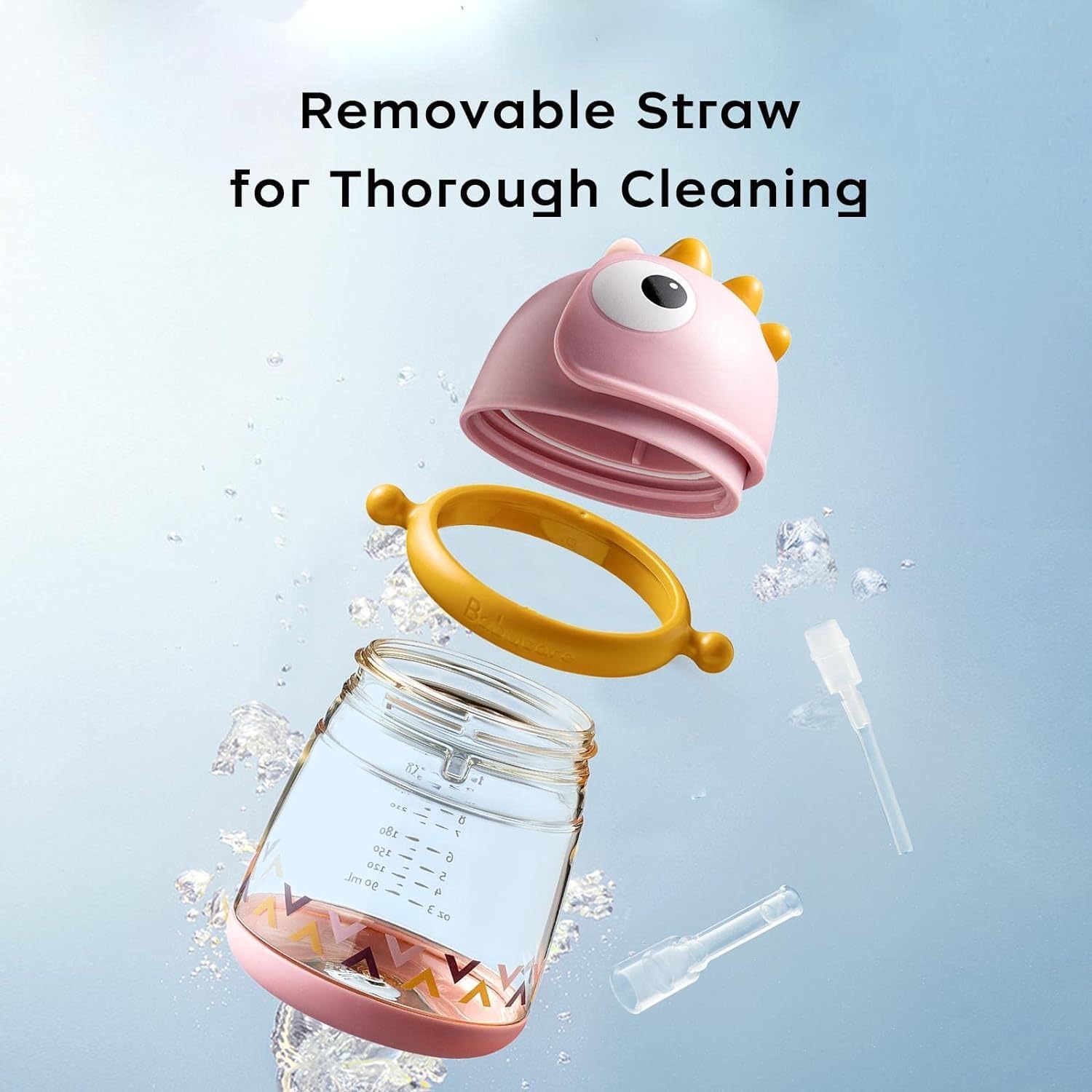 bc babycare Straw Sippy Cups for Toddler, No Spill Sippy Cups for Baby 1+ Year Old, Transition