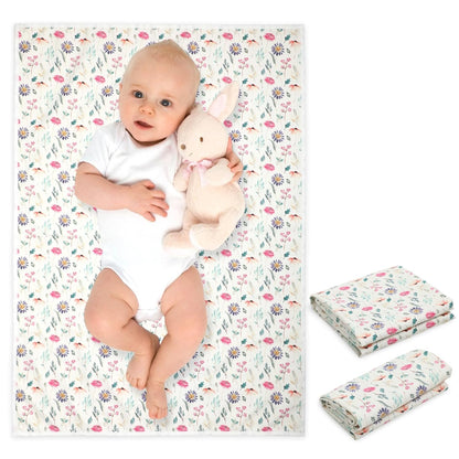 Vegan Leather Baby Changing Mat - Wipeable Portable Changing Pad, Foldable Travel Changing Mat for