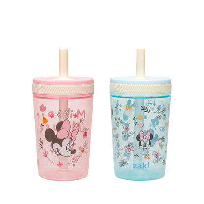 Zak Designs Disney Minnie Mouse Kelso Toddler Cups For Travel or At Home, 15oz 2-Pack Durable