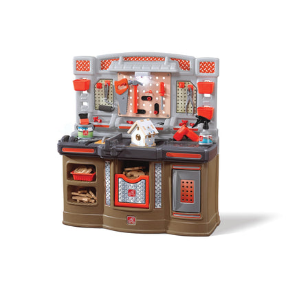 Step2 Big Builders Pro Workshop for Kids, Indoor/Outdoor Tool Bench for Children, Interactive Play