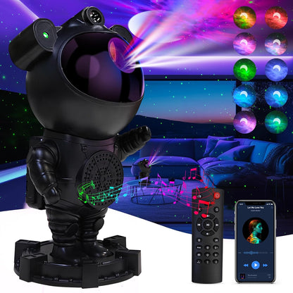 Star Projector Astronaut Galaxy Projector - Bluetooth Speaker, White Noise,Moon Nebula Night Light
