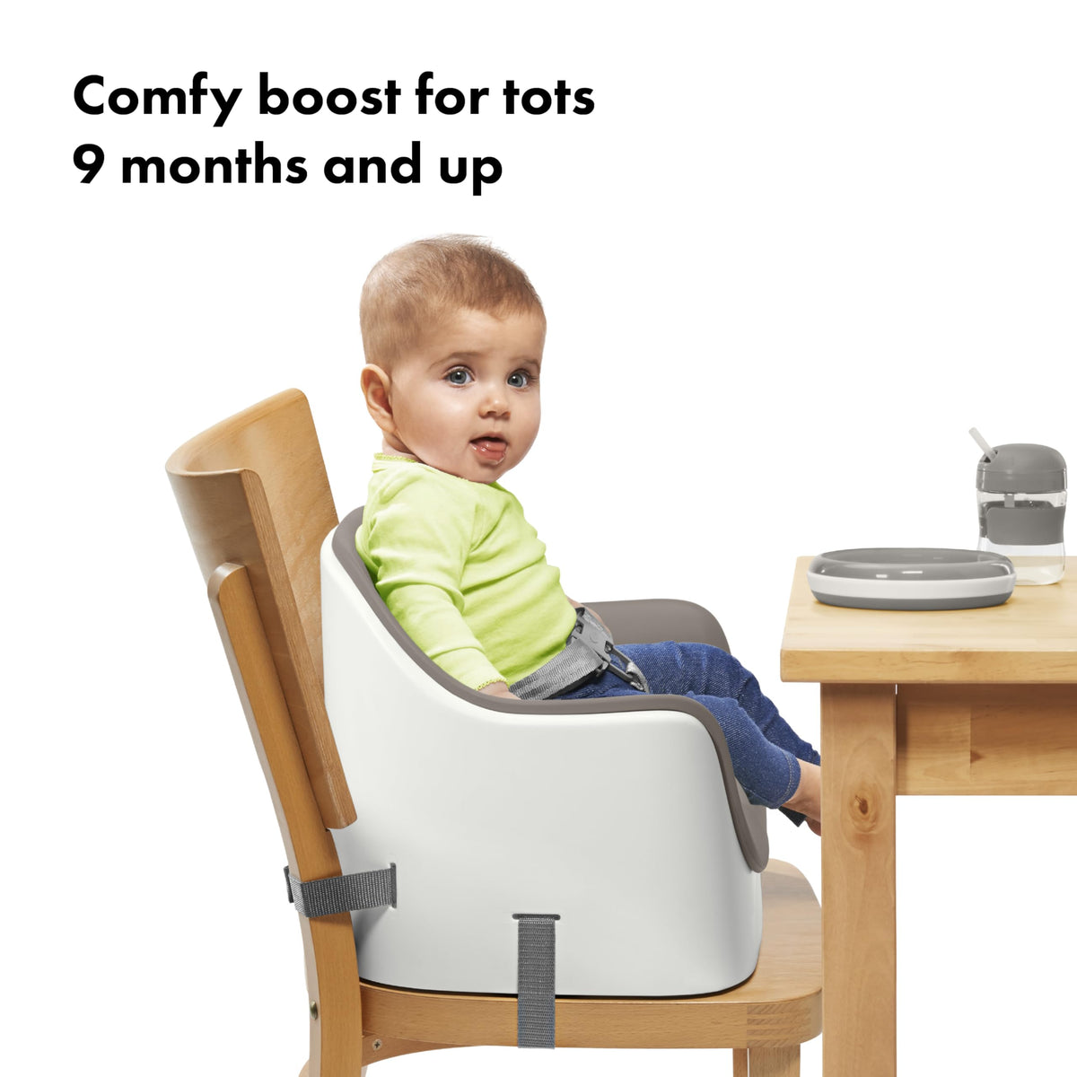 Straps To Dining Chair, Portable For Travel, Cushioned Comfort, Easy-Clean Seat, Compact Nesting